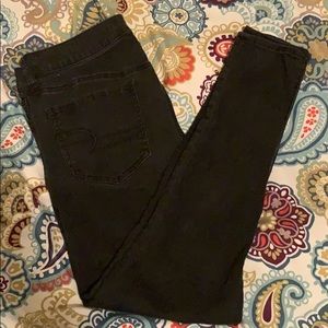 Black American Eagle Sateen Jegging